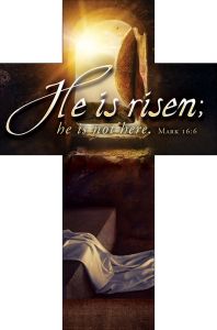 Easter - Hallelujah - Luke 24:34 (KJV) - Pkg 25 - Bookmark Cross