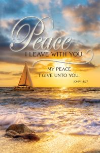 Inspirational - Peace I leave with you, John 14:27 (KJV) - Pkg 100 - Standard Bulletin