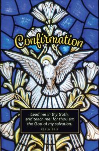Confirmation - Holy Spirit - Psalm 25:5 (KJV) - Pkg 100 - Standard Bulletin