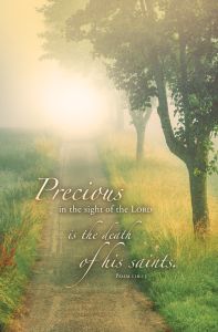 Funeral - Precious in the Sight of the Lord, Psalm 116:15 (KJV) - Pkg 100 - Standard Bulletin