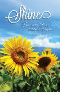 Summer - Shine, Ephesians 5:8b (CEB) - Pkg 100 - Standard Bulletin