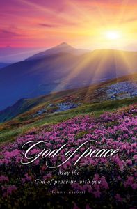 Funeral - God of peace, Romans 15:33 (CEB) - Pkg 100 - Standard Bulletin