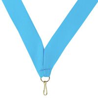 Light blue neck ribbon, perfect size for our 2" Sculpted or Shining Achievement Medals